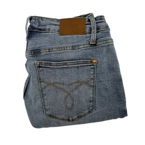 Judy Blue High Rise Skinny Jeans Medium Wash Raw Hem JB88605 MD Blue 16W